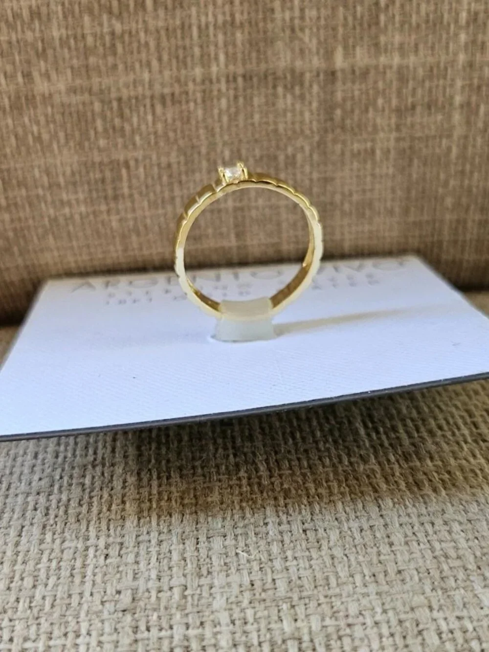 Argento Vivo Ring 18KT Gold Plated Over Sterling Silver Fine Jewelry Size 7 New